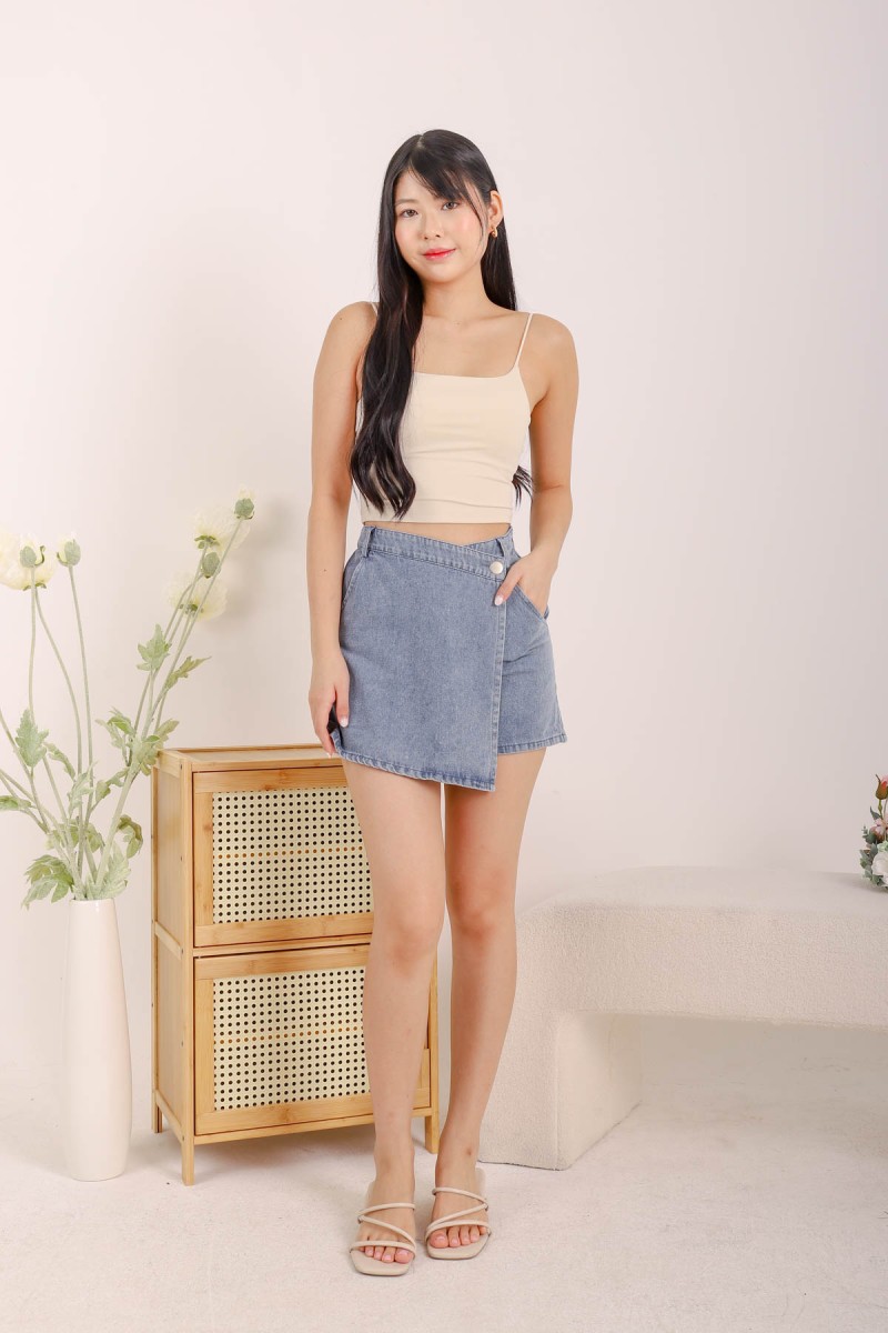 RESTOCK8: Niko Padded Basic Top in Vanilla