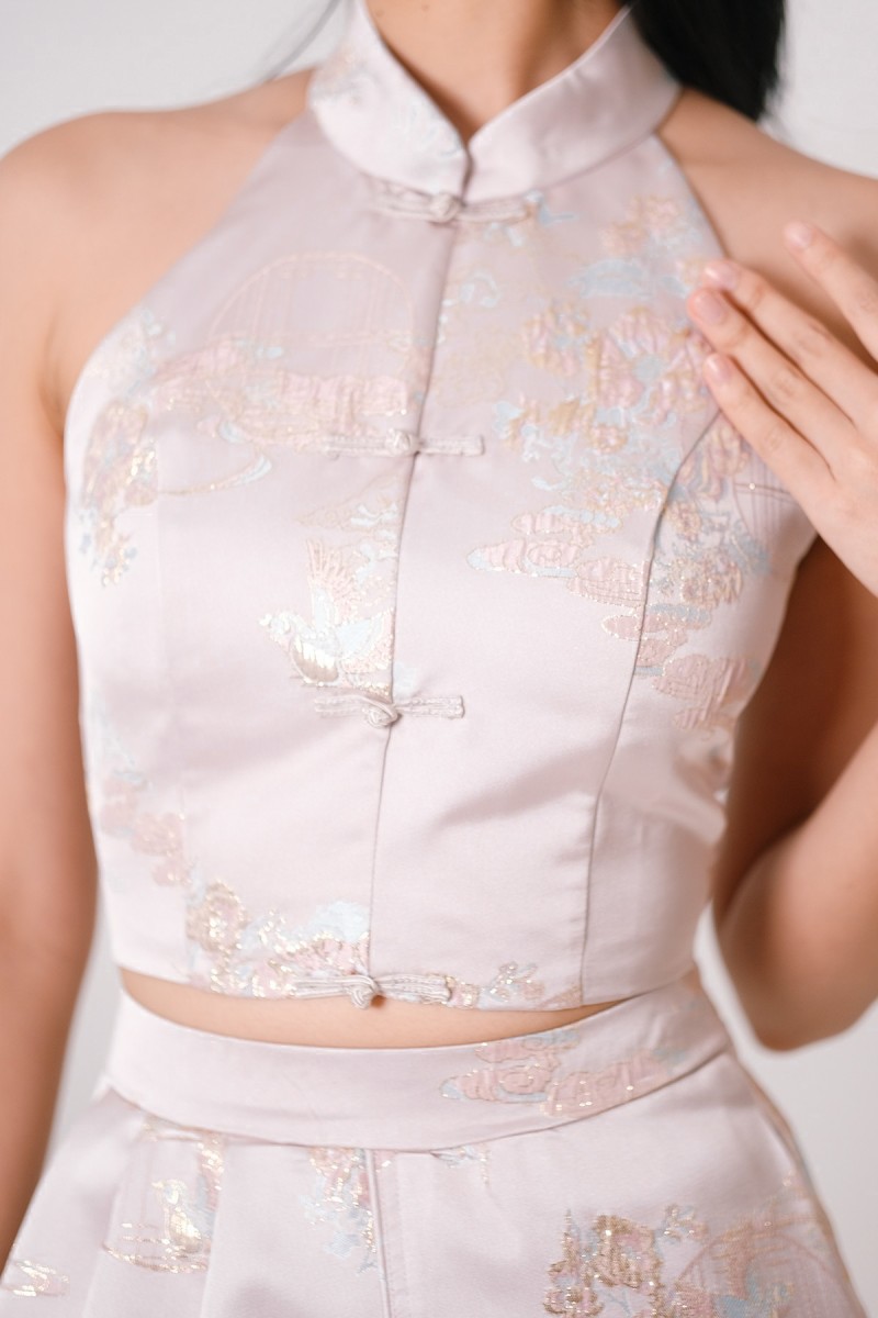 Ziyi Cheongsam Co-ord Set in Pink