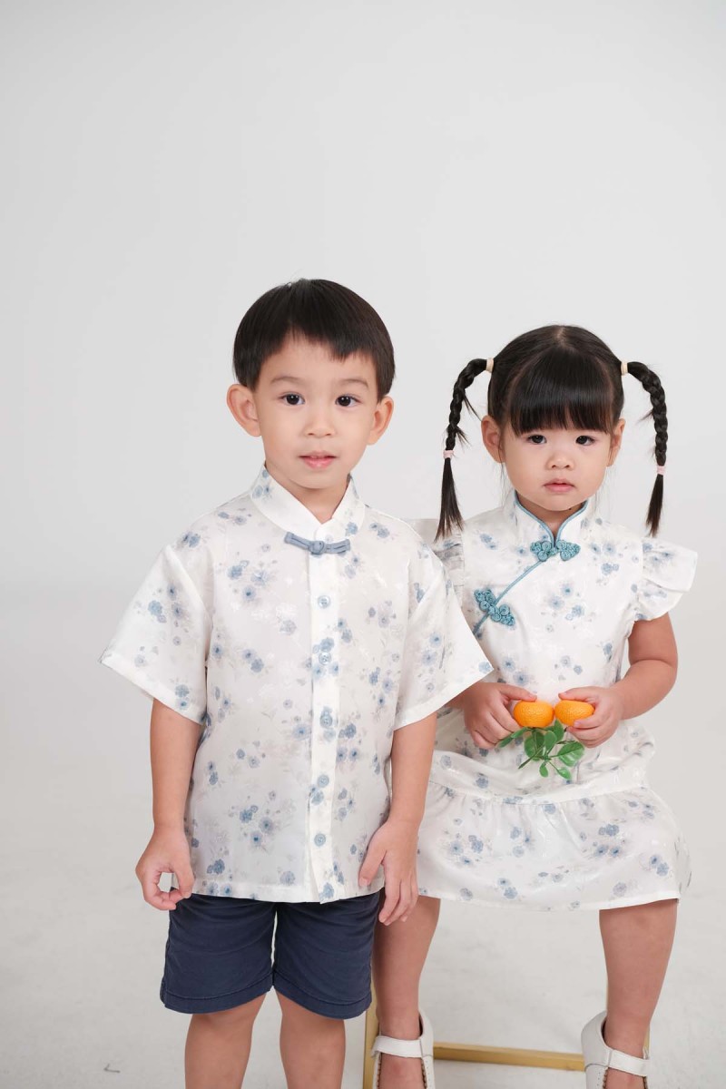 Meadow Junior Floral Shirt in Blue