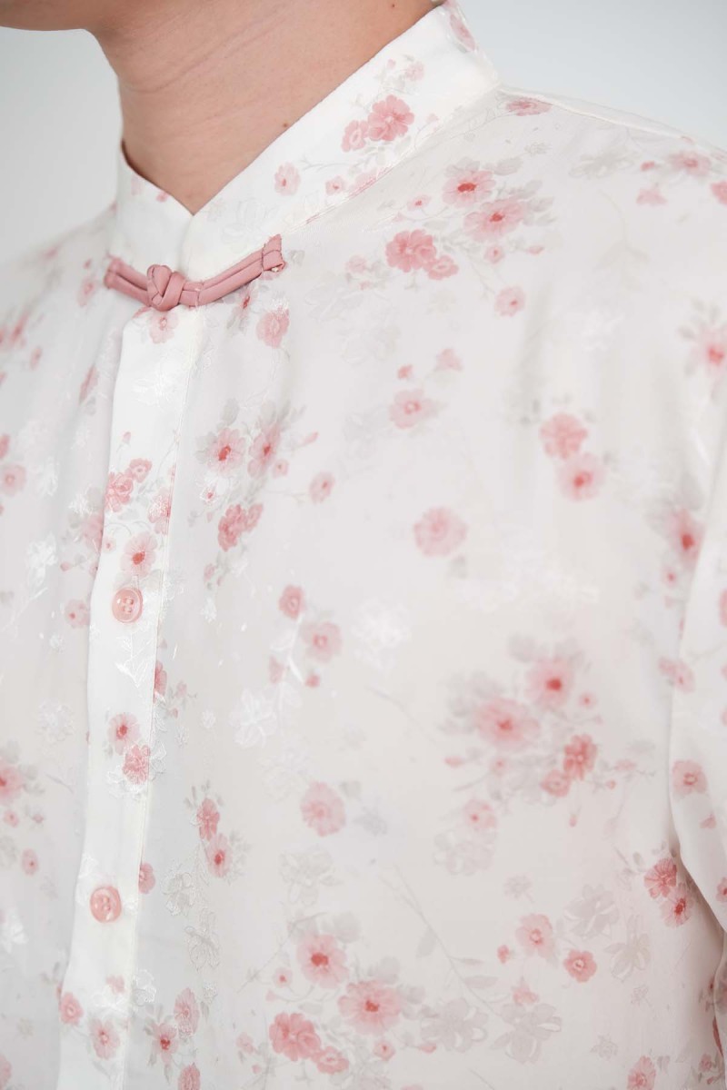 Meadow Floral Printed Shirt in Pink