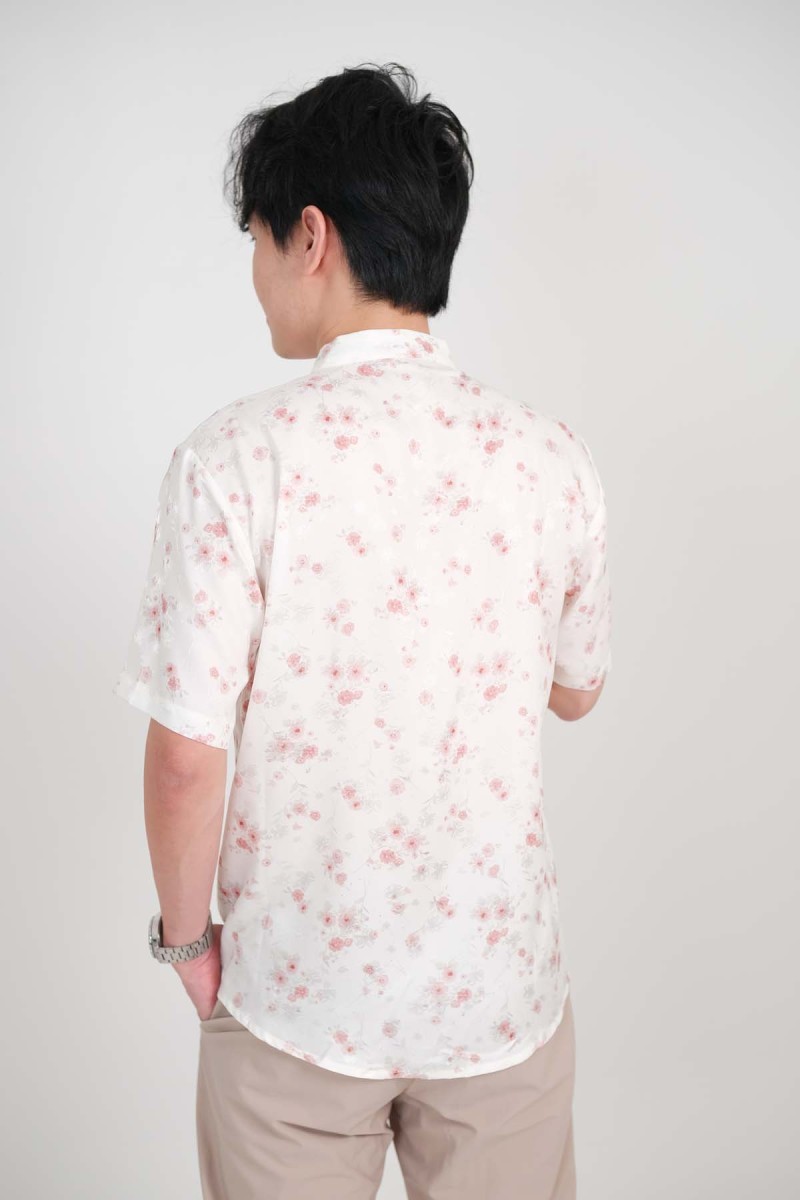 Meadow Floral Printed Shirt in Pink