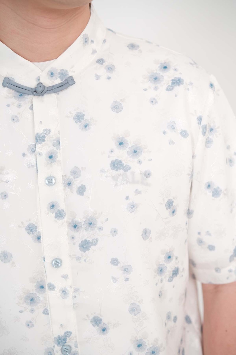 Meadow Floral Printed Shirt in Blue