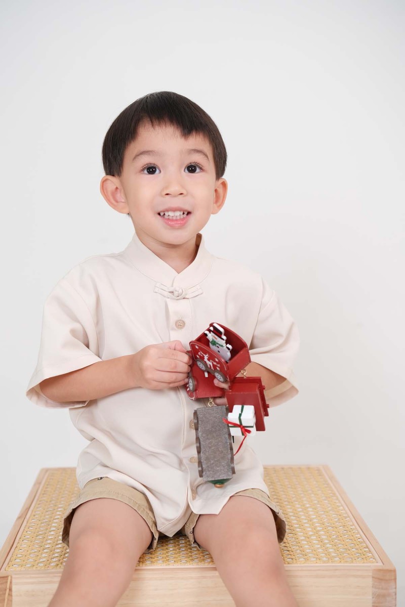 Eden Junior Embossed Pocket Shirt in Sand