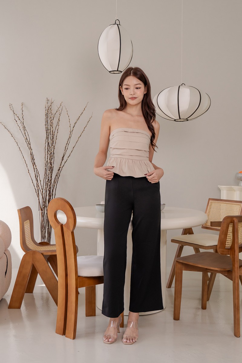RESTOCK4: Stride Flowy Seamless Pants in Black