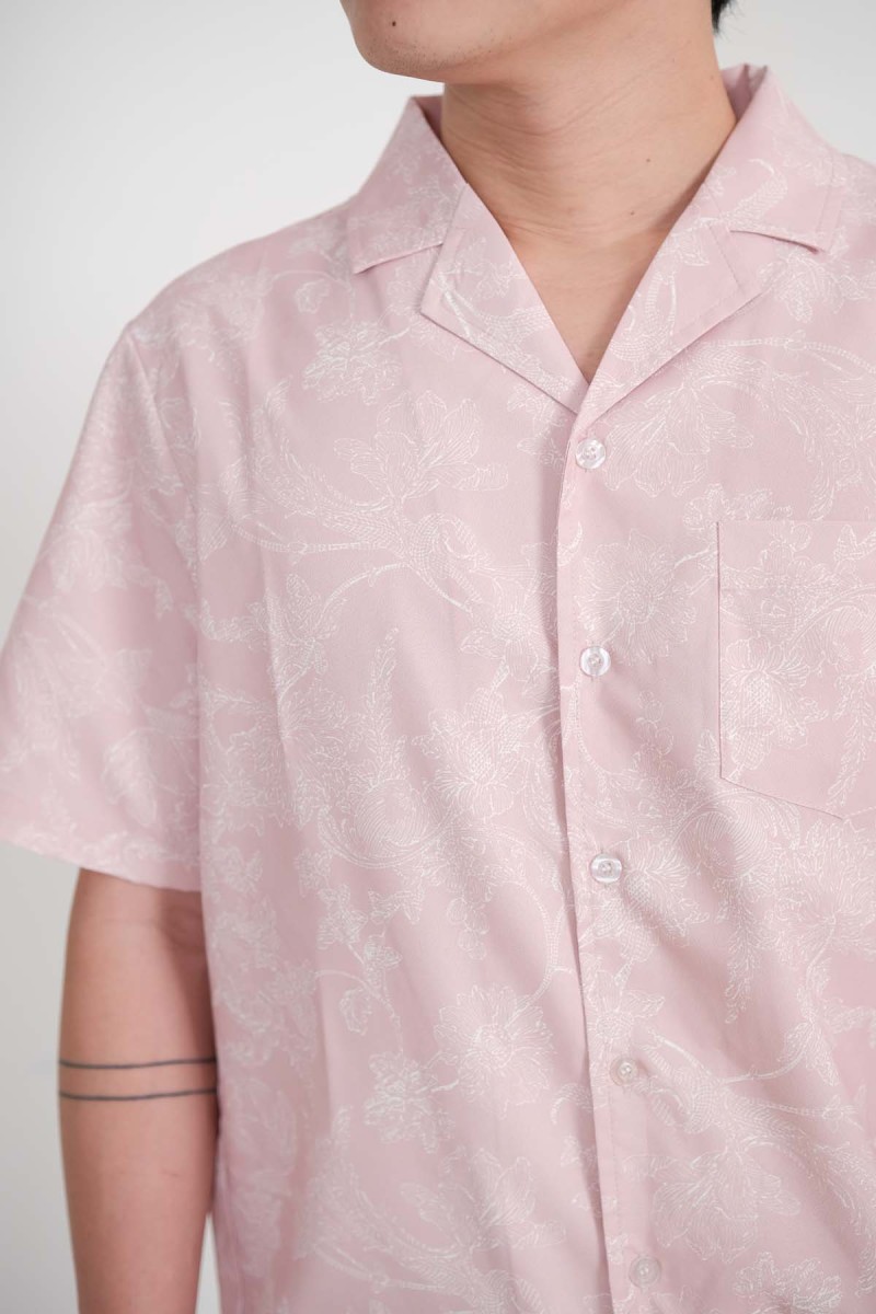 Freesia Floral Button Top in Pink