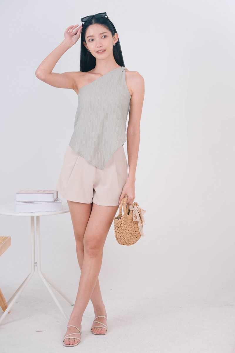 Sterling Textured Toga Top in Sage