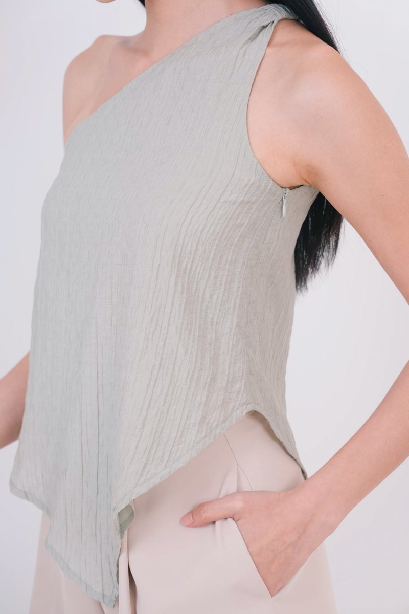 Sterling Textured Toga Top in Sage