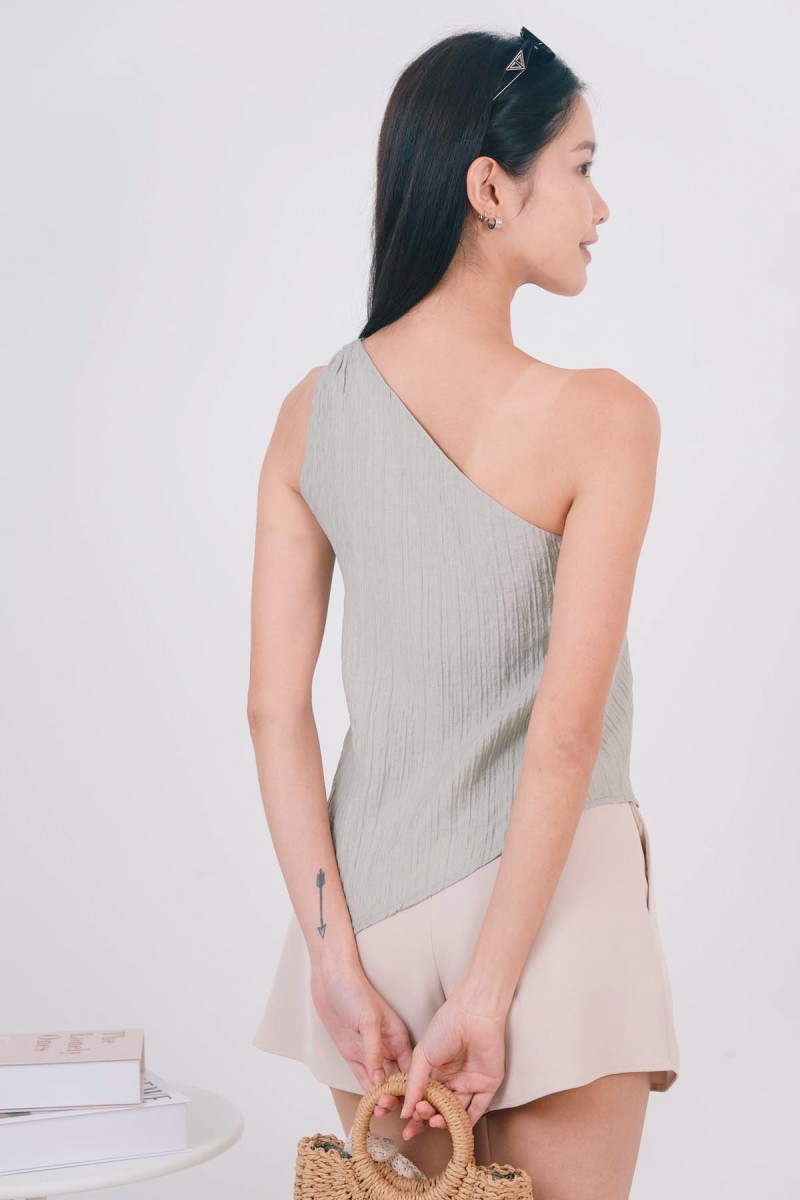 Sterling Textured Toga Top in Sage