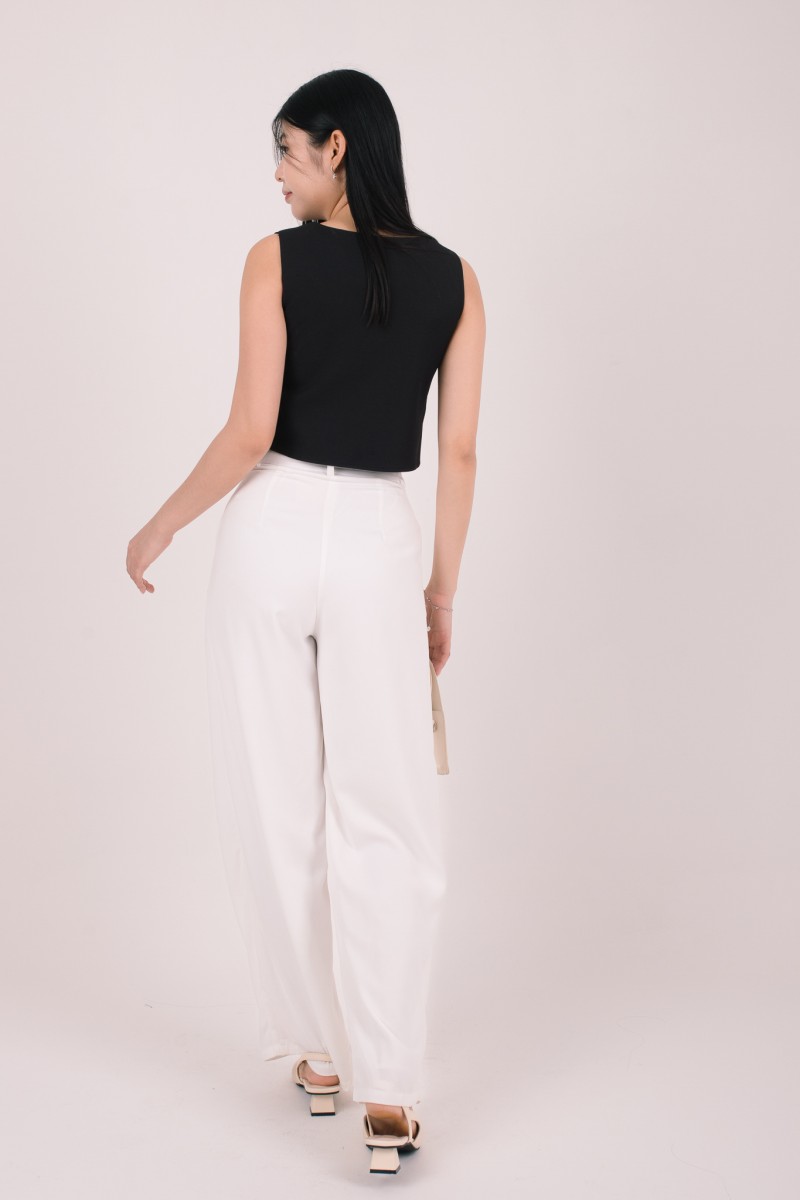 Tavi Tie Ribbon Top in Black