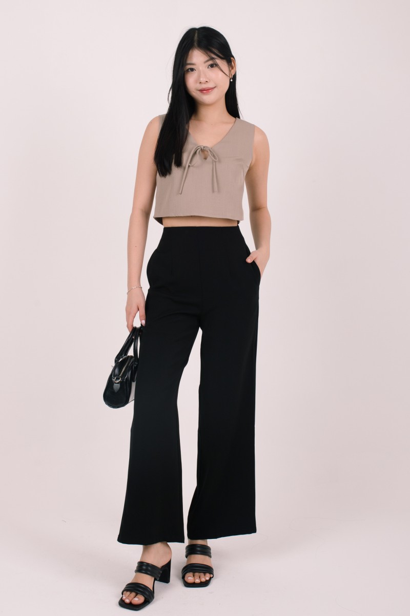 Tavi Tie Ribbon Top in Coffee