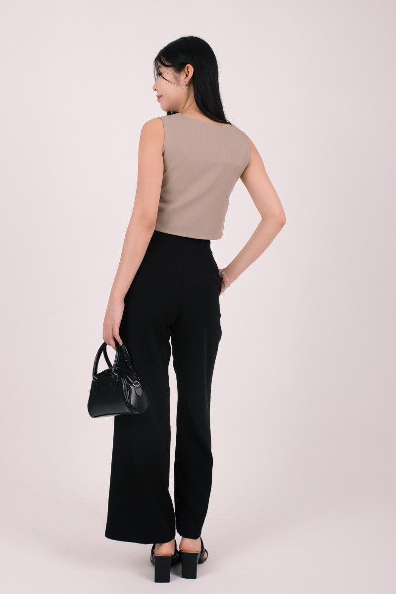 Tavi Tie Ribbon Top in Coffee