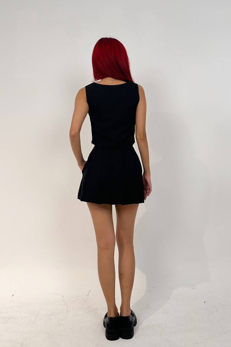 Tavi Tie Ribbon Top in Black