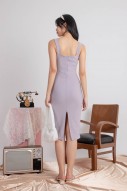 Kastle Sleek Midi Dress in Ash Lavender (MY)