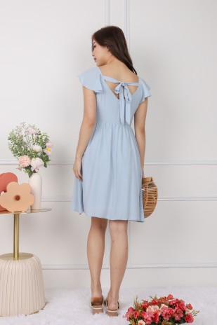 Delyse Tie-Back Babydoll Dress in Powder Blue (MY)