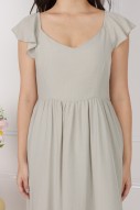 Delyse Tie-Back Babydoll Dress in Sage (MY)