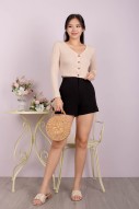 Rihanna Ribbed Cardigan in Sand (MY)