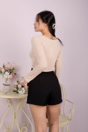 Rihanna Ribbed Cardigan in Sand (MY)