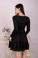 Rihanna Ribbed Cardigan in Black (MY)