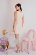 Dowie Textured V-Dip Dress in Butter (MY)