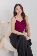 Carterl Cowl Top in Wine (MY)