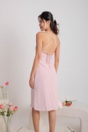 Seth V-Neck Tie-Back Dress in Blush (MY)