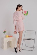 Temptation Tweed Outerwear in Blush (MY)