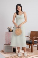 Varice V-Neck Cut-Out Dress in Sage (MY)