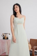 Varice V-Neck Cut-Out Dress in Sage (MY)