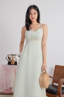 Varice V-Neck Cut-Out Dress in Sage (MY)