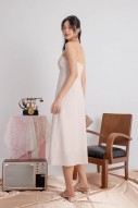 Varice V-Neck Cut-Out Dress in Cream (MY)