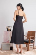 Varice V-Neck Cut-Out Dress in Black (MY)