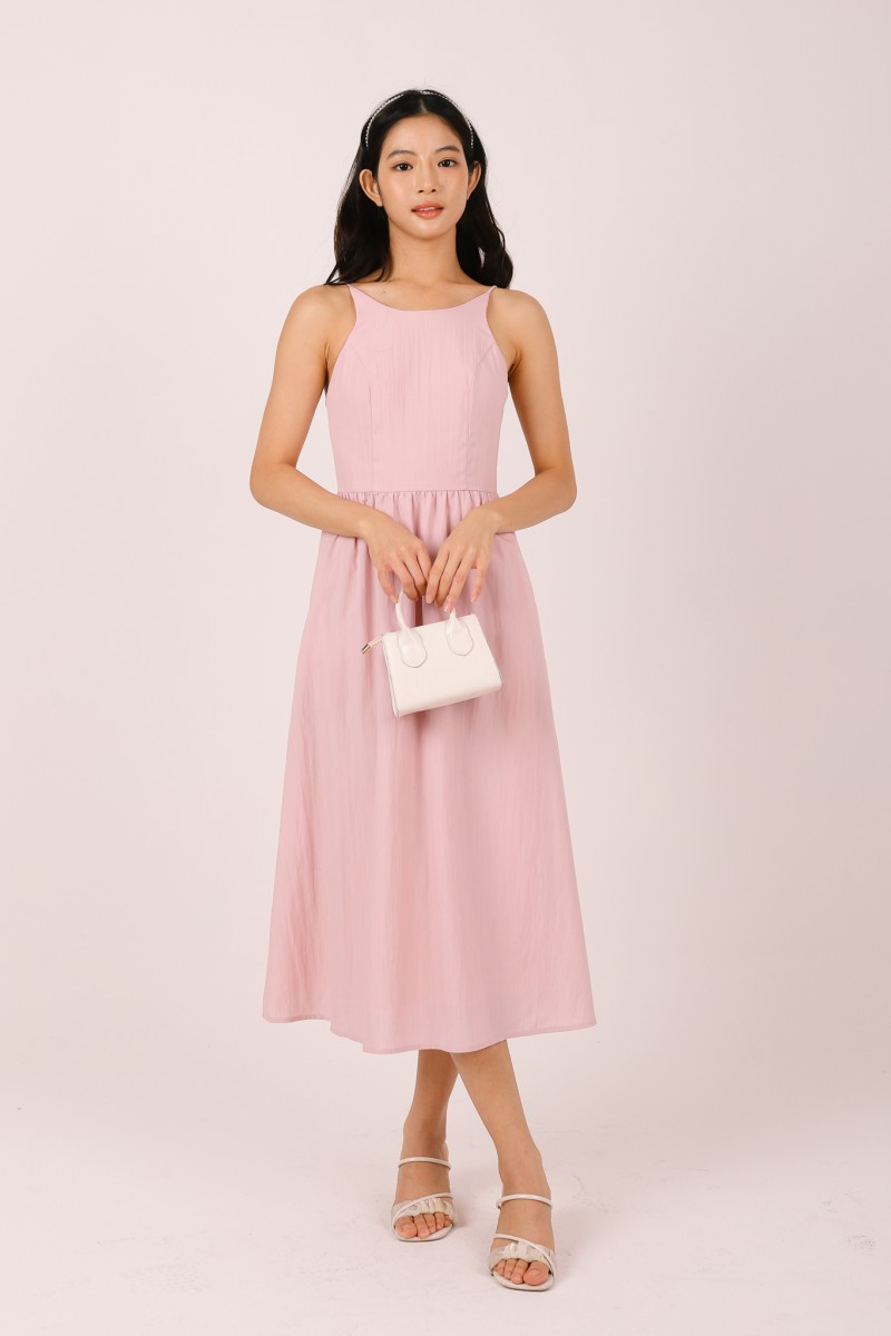 Maelis Sleeveless Flowy Dress in Blush