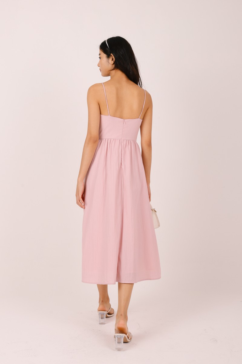 Maelis Sleeveless Flowy Dress in Blush