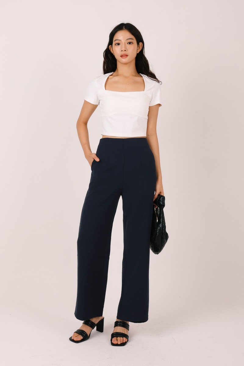 RESTOCK4: Stride Flowy Seamless Pants in Navy
