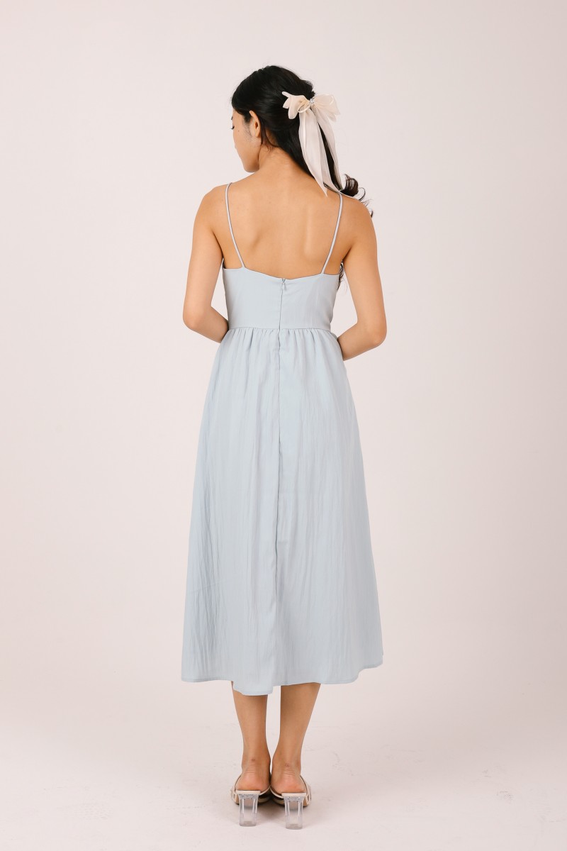 Maelis Sleeveless Flowy Dress in Mist Blue