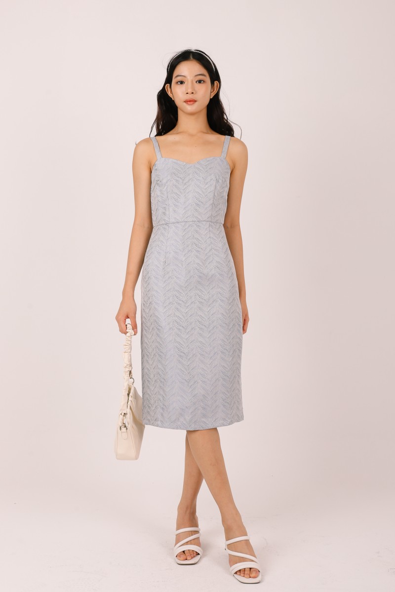 Fernessa Printed Bustier Dress in Steel