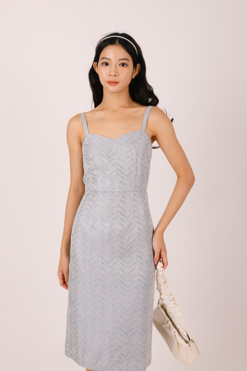 Fernessa Printed Bustier Dress in Steel