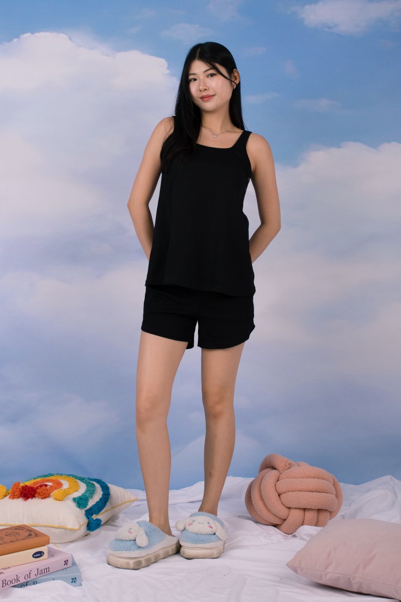 RESTOCK: Jodi Padded Lounge Co-Ord Set in Black