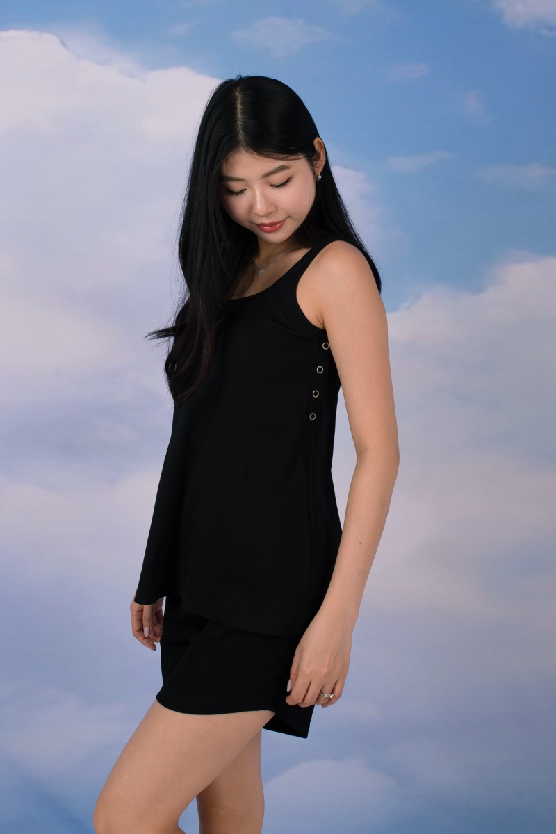 Jodi Padded Lounge Co-Ord Set in Black