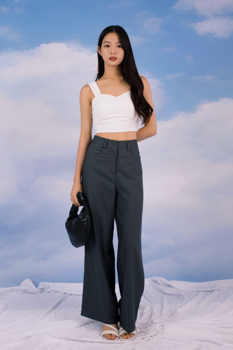 Cirrus Padded Sweatheart Top in White