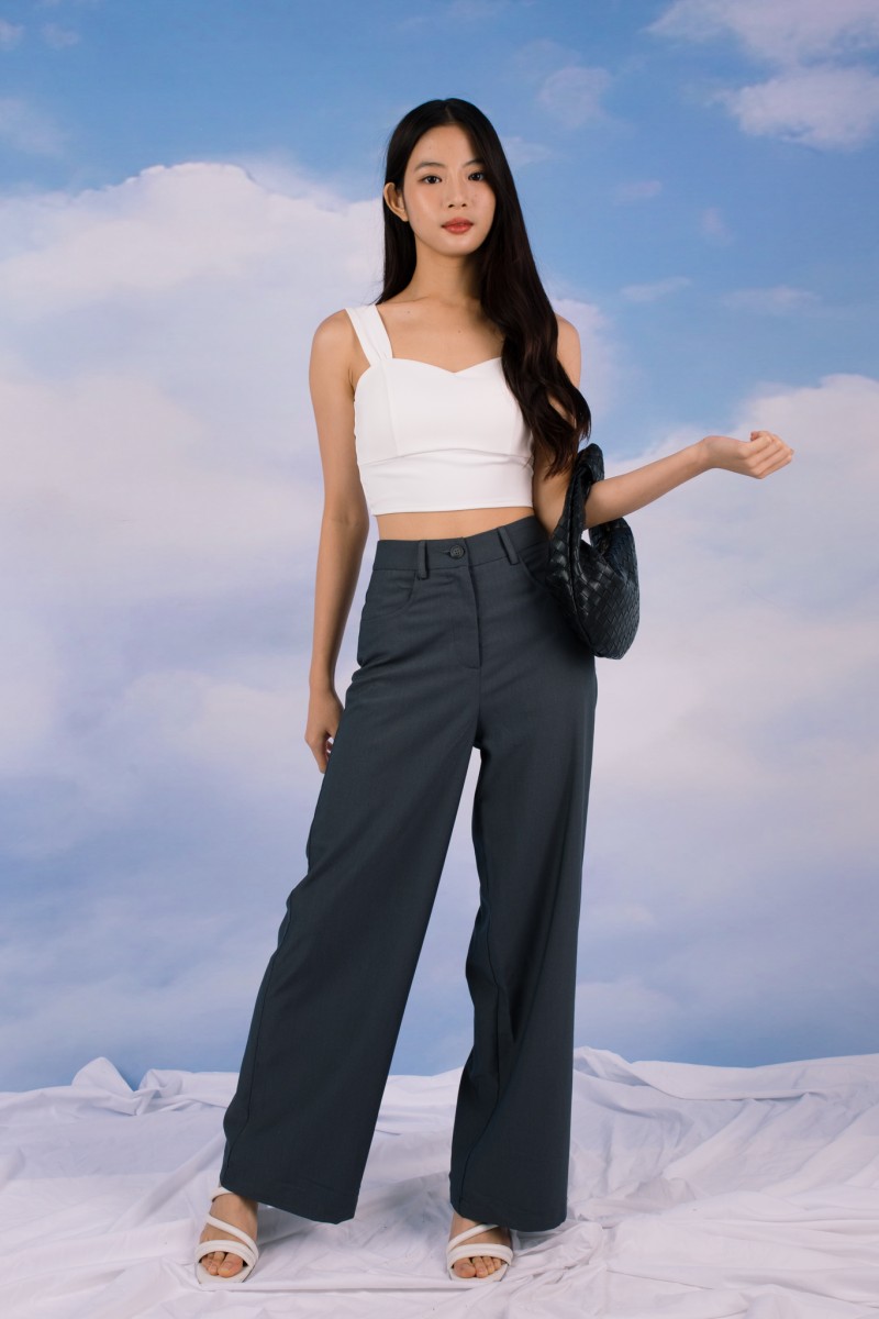 Cirrus Padded Sweatheart Top in White