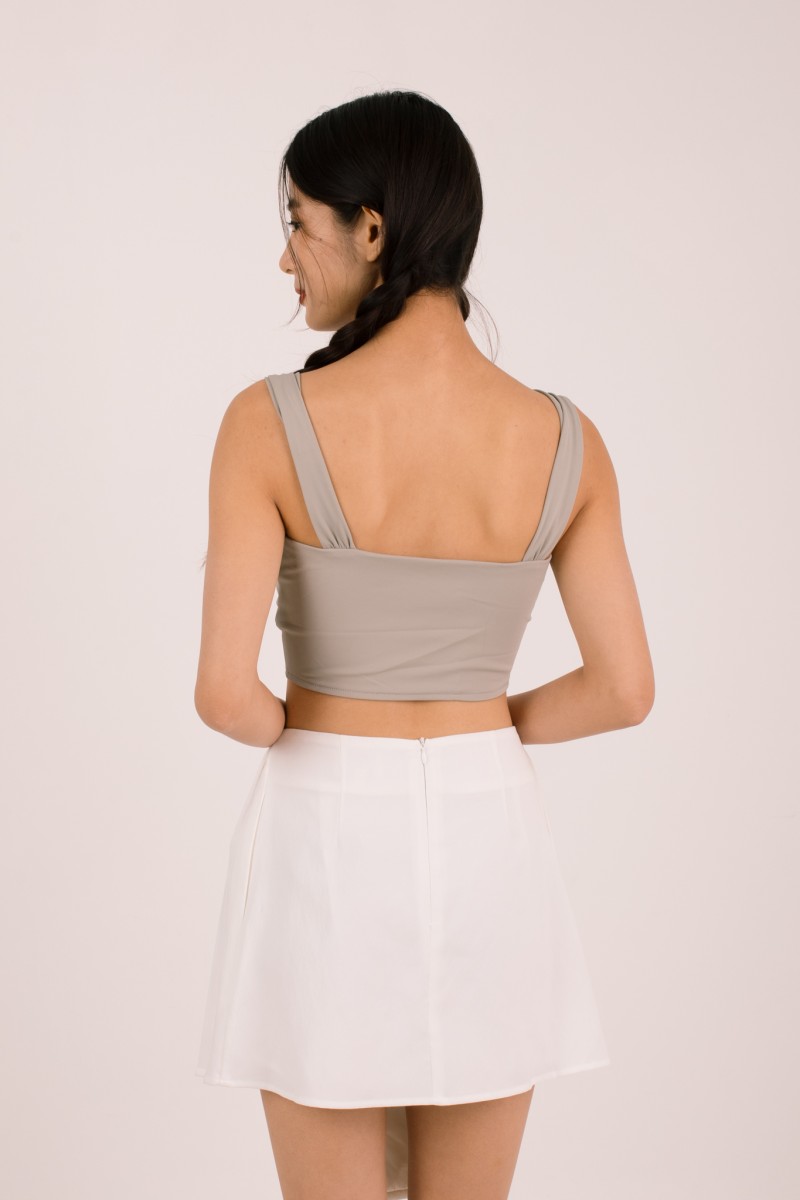 Cirrus Padded Sweatheart Top in Sage