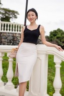 Zerra Slit Skirt in Cream (MY)