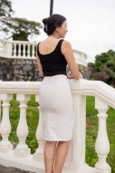 Zerra Slit Skirt in Cream (MY)