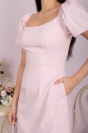 Ellenora Puff Dress in Pink (MY)