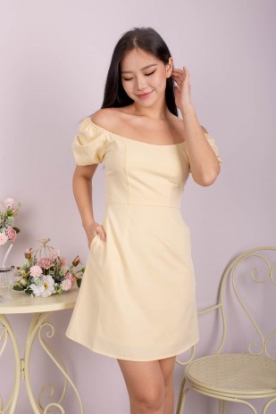 Ellenora Puff Dress in Yellow (MY)