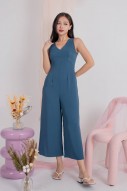 Cressida V-Neck Jumpsuit in Blue (MY)