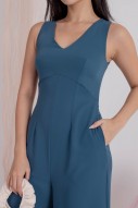Cressida V-Neck Jumpsuit in Blue (MY)