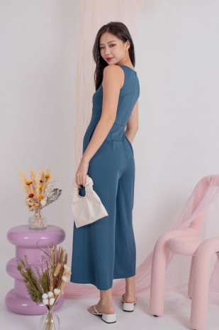 Cressida V-Neck Jumpsuit in Blue (MY)