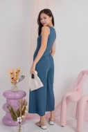 Cressida V-Neck Jumpsuit in Blue (MY)